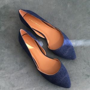 Tommy Hilfiger denim pointed toe flats